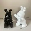 Enfeite de Apoio de Livro Minimalista e Luxuoso de Coelho para Armário de Vinho, Sala de Estar, Hall de Entrada, Estante, Decoração 3D de Cerâmica para Mesa, Exclusivo para Vendas Transfronteiriças