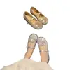 Sapatos Plataforma com Strass em Estilo Francês, Tendência Verão 2026 Novos Sapatos Femininos, Sapatos Baixos Mary Jane Estilo Chanel