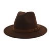 Sombreros de fieltro de ala ancha unisex para hombre y mujer, sombrero Panamá Trilby, sombrero de jazz