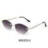 Nuevas Gafas de Sol Poligonales Sin Marco Transfronterizas para Hombres, Gafas de Estilo Europeo y Americano, Gafas de Sol con Sombrilla Anti-UV para Conducir para Mujeres