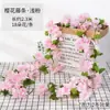 Colgante de pared de enredadera de rosas artificiales, flor de seda con 45 flores, enredadera decorativa de flor de cerezo, decoración artificial de flor en el techo, enredadera de planta artificial