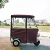 Nuevo Estilo Sin Cuero Minibús Cochera Engrosada Doble Capa Cálida Cortina de Lluvia Tela de Lluvia Simple Triciclo Cochera Toldo Fábrica Venta al por Mayor