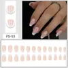 Unhas Portáteis Europeias e Americanas, Simples, Doces, Brancas, Redondas, Estilo Ballet Curto Francês, Unhas Nude, Manicure Removível, Atacado