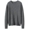 26 Suéter de Punto Grueso Holgado Otoño/Invierno Cachemira Cuello Redondo Tejido Punto Aran Adelgazante Casual Perezoso Superior