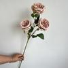 Nuevas 3 Flores Artificiales Austin Rose Flores de Boda Ramo de Flores Falsas Flor de Seda de Alto Sentido Floricultura Decorativa