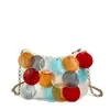 Bolsa de Hada Fresca Pequeña Personalizada 2024 Bolso Cruzado de Cadena con Lentejuelas de Concha Bolso Tejido a Mano