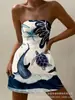 Vestido de Tubo sin Mangas Transfronterizo de Amazon para Mujer Tie-Dye Geométrico Abstracto Impresión Digital 3D Ropa para Mujer H573