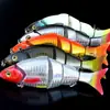 Señuelo de Pesca Duro tipo Minnow de Hundimiento Lento de 4 Secciones para Pesca en el Mar, Lubina de Agua Dulce y Pesca con Señuelo Topmouth