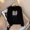 Bestseller de Almacén Lightning Marca de Moda Camiseta de Manga Larga para Mujer 2026 Otoño Invierno Holgada Gato Versátil Top de Pareja Transfronterizo Comercio Exterior