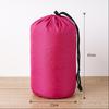 Bolsa con cordón de tela de nailon impermeable, bolsa de almacenamiento para chamarra bloqueadora de sol y chamarra de plumón, viaje portátil de cuerda simple, bolsa de poliéster anidable