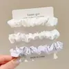 Scrunchie azul cetim, muito brilhante e lustroso, para meninas, elástico de cabelo de verão com alta elasticidade para rabos de cavalo