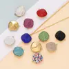 Colgante Cuadrado de Acero Inoxidable con Puntos de Diamante Colores Vivos Cubo de Azúcar de Diamante Colgante Pequeño Accesorios para Collares Hechos a Mano DIY Colgante Venta al por Mayor