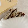 Corea del Sur Etiqueta Dorada Té de Leche Suave Ácido Acético Pinza para el Cabello Estilo Francés Maillard Disco Grande Pinza de Tiburón para el Cabello Pinza para el Cabello