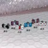 Joias Transfronteiriças Europeias e Americanas Brincos de Laço Coloridos Cheios de Diamante para Meninas e Estilo Princesa Y2K Sexy Super Brilhante Caracol