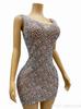 Modelos Europeos y Americanos Ofrecen Banquetes, Pedrería Transfronteriza, Vestidos Adelgazantes Brillantes y Hermosos para Fiestas, Vestidos Sexy