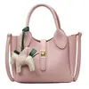 Bolso de Mano Minimalista de Nicho Estilo Coreano 2026 con Patrón de Lichi para Mujer, Bolso Cruzado Tipo Cubo de Moda Lindo para Verano