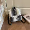 Bolso de mano de felpa con estampado de ciervos, nuevo para otoño e invierno, de alta calidad, versátil, para el trabajo, de hombro, bolso vintage para mujer