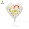 Nuevo globo de aluminio transfronterizo de 18 pulgadas para el Día de San Valentín, te amo, globo de fiesta de Tanabata para el Día de San Valentín