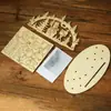 Decoração de Natal Nova Transfronteiriça Suprimentos Peças de Madeira Enfeites DIY Enfeites Redondos Estereoscópicos Decorações de Mesa Criativas Caseiras