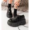 Nova Marca Espanhola Tendência Primavera/Verão Novo Estilo Punk Sapatos Plataforma Chunky Baixos com Solas Grossas