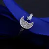 Accesorios de Explosiones Transfronterizas Anillo de Apertura Personalizado de Estrella y Luna Temperamento Japonés y Coreano Joyería de Mano Versátil para Mujer Anillo Simple Venta al por Mayor