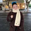 Bufanda de Punto Versátil a Rayas y Bloques de Color para Mujer, Estilo Coreano Otoño e Invierno, Engrosada para Calidez y Protección contra el Frío, Calentador de Cuello para Estudiantes