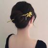 Lotus Novo Chinês Metal Lótus Gota d'Água Grampo de Cabelo Feminino Nicho Luxo Leve High-end High-end Valor de Beleza Acessórios de Cabelo Versáteis