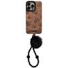 Funda de Teléfono con Estampado de Leopardo Dulce y Fresco con Cerezas Adecuada para iPhone 16, Apple 17, 18 Pro Max, Gamuza, 14 Cordón de Felpa, 13