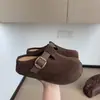 Pantuflas Cerradas de Suela Gruesa para Mujer 2026 Nuevo Estilo Otoño que Aumentan la Altura Casual Moda Tendencia Retro Slip-On Medias Pantuflas