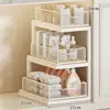 Estante de almacenamiento debajo del mueble del baño, estante multicapa multifuncional para el baño, caja de almacenamiento multicapa extraíble debajo del lavabo