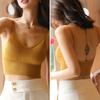 Camisola Kakamei com Bojo, Roupa Íntima Feminina de Verão, Camada Base, Roupa Externa, Top para Esportes Yoga, Costas Nuas