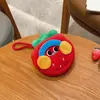 Monedero de Felpa Original de Fruta, Bolsita de Monedas de Verdura Tridimensional, Bolso Portátil con Llavero, Bolsa de Almacenamiento, Cartera de Gran Capacidad
