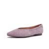 Zapatos de Boca Baja para Mujer Verano 2025 Nuevo Cuero Genuino Verde Arroz Cuero Suave Elegantes Puntiagudos Hada Francesas Zapatos Planos para Mujer