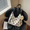 Bolso de Mano de Gran Capacidad Estilo Coreano para Mujer 2026 Nuevo de Moda Nicho Lunares Bolso Tote Mochila para Viaje Diario Bolso de Hombro