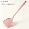 Utensílios de Cozinha de Silicone em Estoque Espátula Antiaderente para Cozinhar e Fritar Ovos, Colher de Sopa Doméstica Resistente a Altas Temperaturas Que Não Danifica Panelas