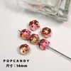 Cereza Lazo Cuentas Pintadas a Mano Joyería Hecha a Mano DIY Collar de Cuentas Sueltas Pendientes Pulsera Cadena para Teléfono Móvil Colgante Colgante para Bolsos