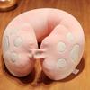 En Stock Almohada de Cuello con Forma de Pata de Gato de Dibujos Animados Almohada para Siesta en Forma de U Almohada de Cuello para Viajes Cojín para el Cuello Sofá para Ver Series Apoyo Lumbar Venta al por Mayor