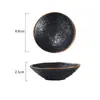 Plato Cerámico Vintage para Condimentos, Plato para Vinagre, Plato para Salsa de Soja para Hot Pot, Plato Dividido de Restaurante, Plato de Bambú de Nueve Compartimentos, Caja Plana para Dim Sum Pintada a Mano