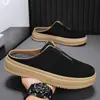 Zapatos de Plataforma sin Cordones para Hombre con Punta Cerrada, Estilo Coreano 2026, Suela Gruesa, Que Aumentan la Altura, Pantuflas Casuales Perezosas de Ponerse Fácil, de Moda para Hombre
