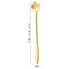 Cuchara de pétalo con mango largo para bodas, cuchara larga para hielo de acero inoxidable, cuchara de flor de titanio, cuchara para remover, cuchara de amor, logo impreso