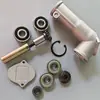 Acessórios para aparador de sebes, incluindo um conjunto de cotovelo montado nas costas, uma máquina de aparar folhas de chá, uma máquina de aparar galhos, um conector para aparador de sebes e um plugue de eixo flexível