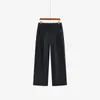 Pantalones casuales de pierna ancha con cintura elástica y cordón para mujer de talla grande, estilo otoño 2026, pantalones largos rectos holgados para mujer de talla grande, modelo NK1331