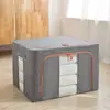 Caja de Almacenamiento Grande de Tela Oxford con Marco de Acero Caja Organizadora Plegable Contenedor de Almacenamiento para Ropa y Colchas Caja de Almacenamiento Lavable para Regalos