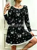 2026 Pijama Nuevo para Mujer Ropa de Casa Casual Sexy Cómodo Vestido con Estampado y Encaje Ropa de Dormir