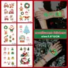 Pegatinas de Tatuaje Luminosas Populares Navideñas Transfronterizas Papá Noel Hombre de Jengibre Muñeco de Nieve Impermeables y a Prueba de Sudor Maquillaje para Cara y Manos