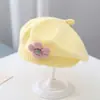 Gorro de Bebé Otoño Invierno Niña Infantil Lindo Boina de Flor Gorro de Lana Infantil Niña Gorro de Punto de Pintor Moderno