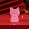 Micro-Paisaje Gato de la Suerte Luminoso Creativo Accesorios DIY Pequeños Adornos de Resina Bolsa Sorpresa Accesorios Pequeños Adornos de Decoración para Coche