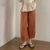 Traje de estilo coreano para mujer 2024 verano nuevo estilo coreano algodón y lino dos piezas chaleco holgado adelgazante look casual pantalones de nueve puntos