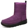 Botas de invierno para mujer de poliuretano hasta la mitad de la pantorrilla, envío directo transfronterizo, botas de nieve, botas impermeables para exteriores, botas de algodón con forro polar