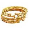 Pulsera Chapada en Oro 3MM Joyería para Mujer Pulsera de Cuentas de Oro Africano Regalo de Boda Etíope para Novia